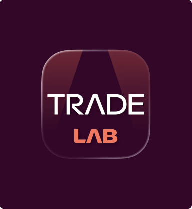 TradeLab logo on a maroon background