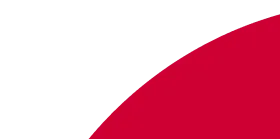 A red curved shape overlaps a black background diagonally.