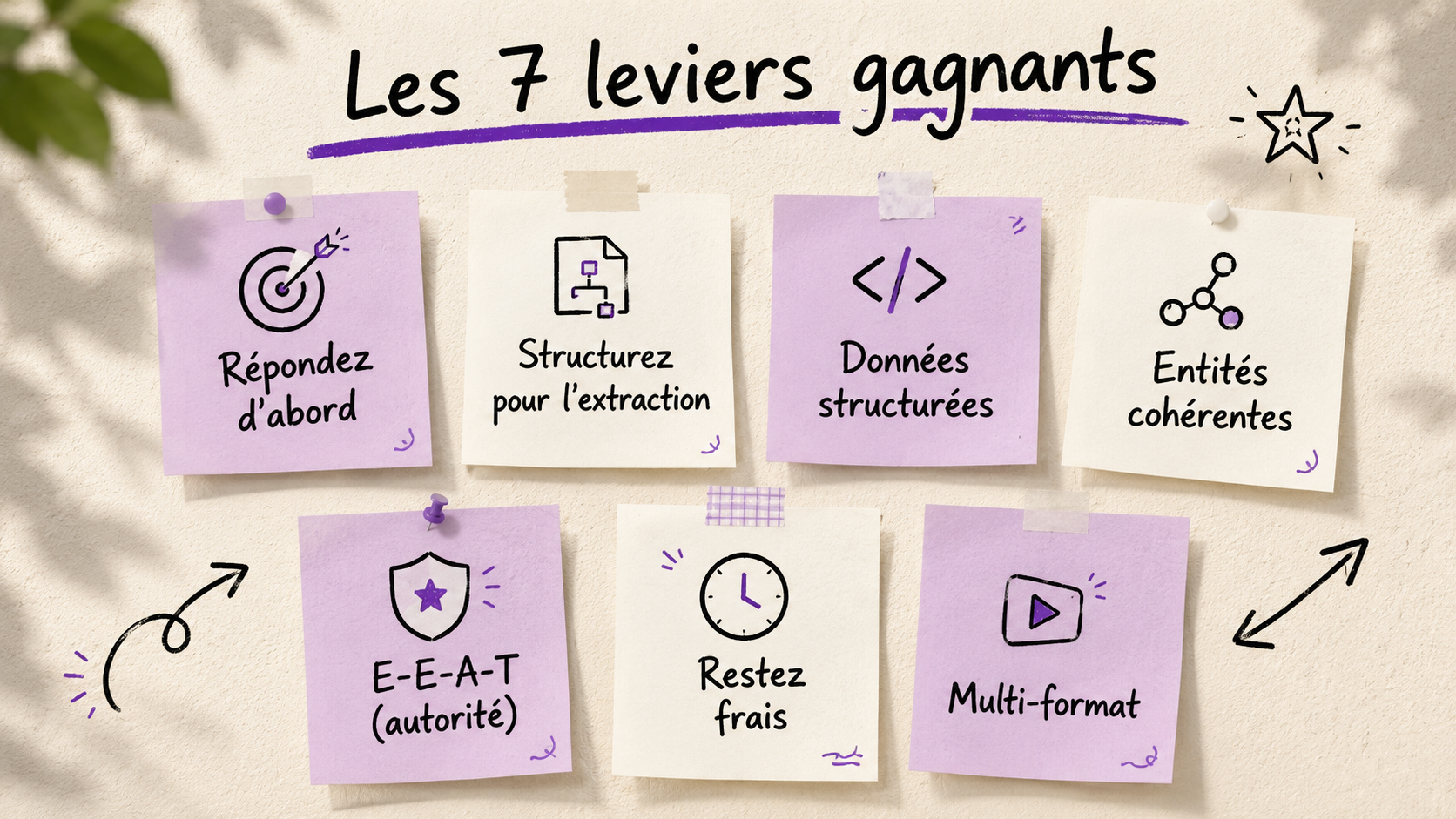 Les sept leviers gagnants pour rendre un contenu citable par les IA