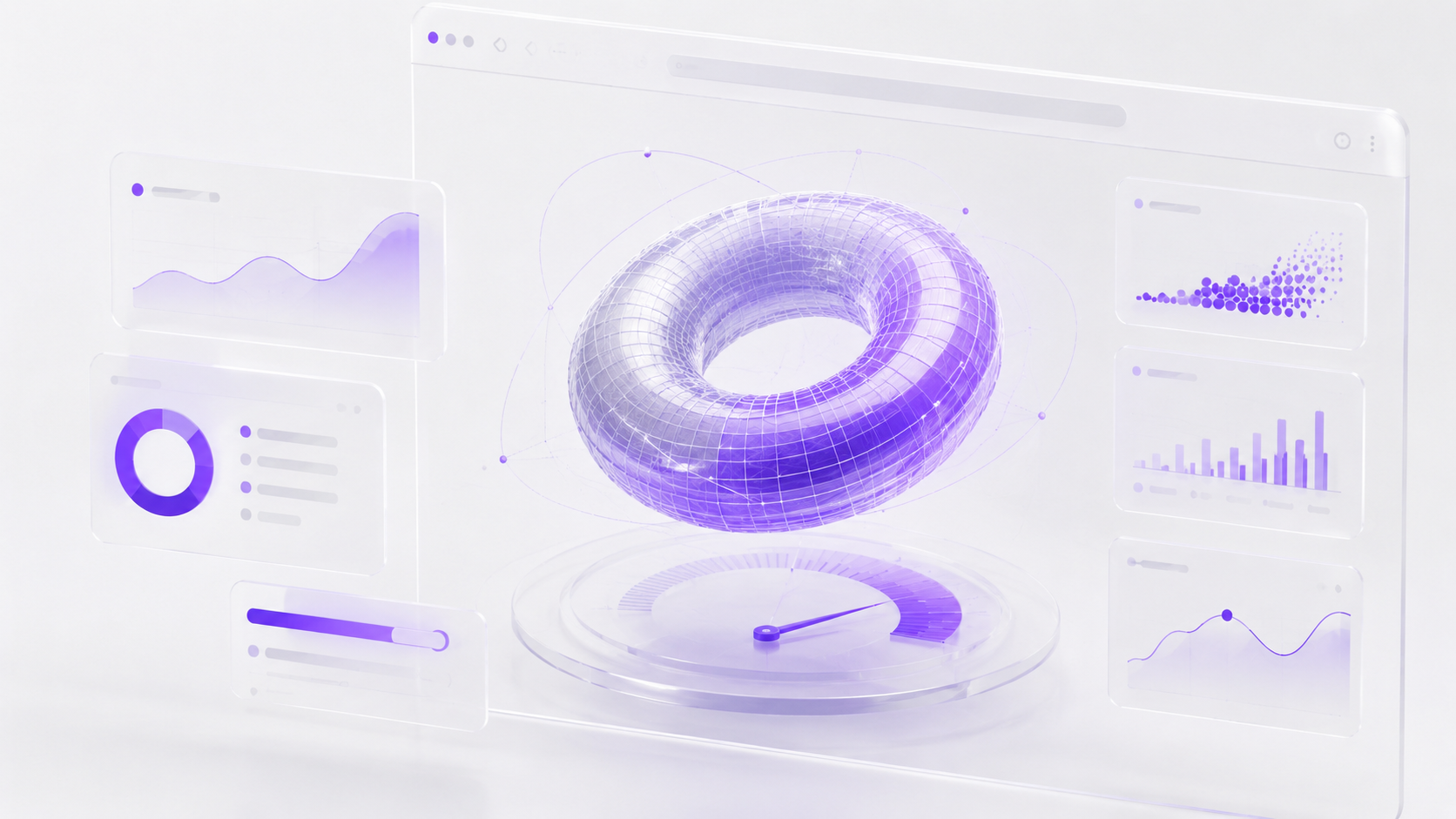 Objet 3D temps réel WebGL au-dessus d'un tableau de bord de performance