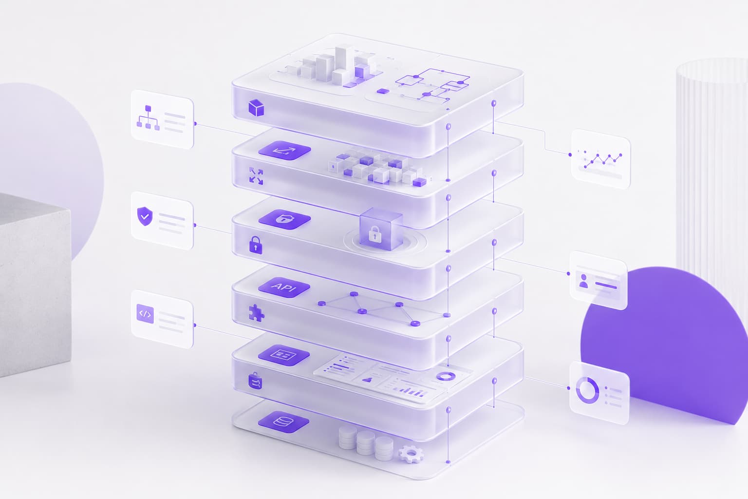 Couches techniques empilées : architecture, scalabilité, sécurité, API, UX et dette technique