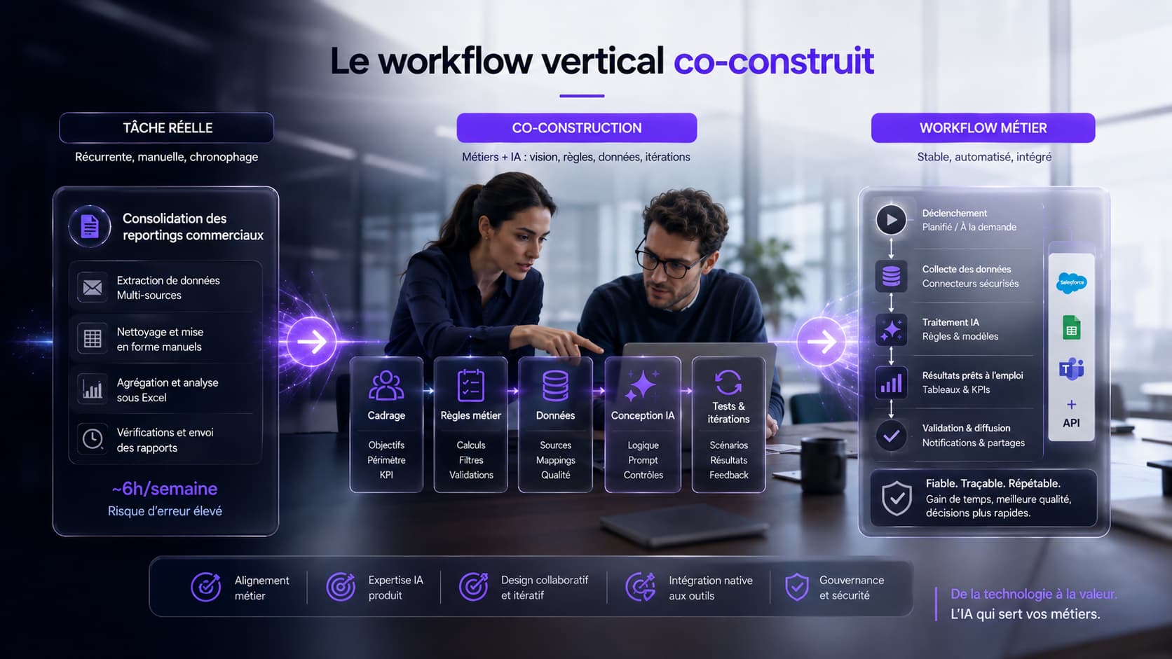 Workflow IA vertical co-construit avec les experts métier d'une entreprise