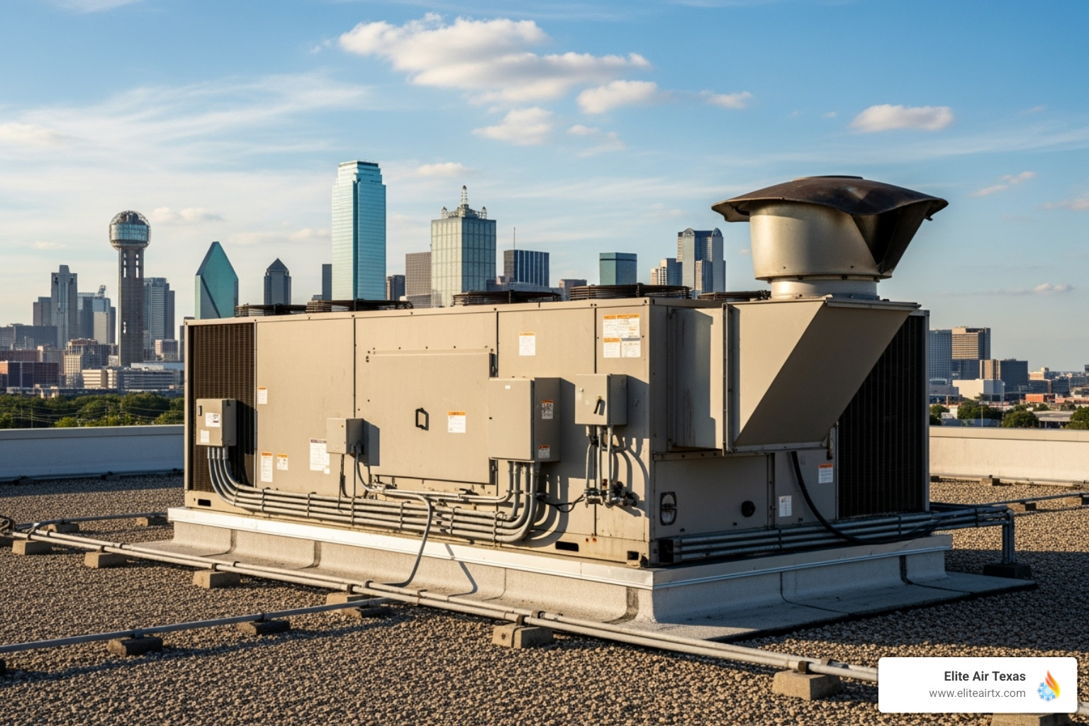 Commercial HVAC rooftop unit in Dallas - commercial hvac rebates dallas tx