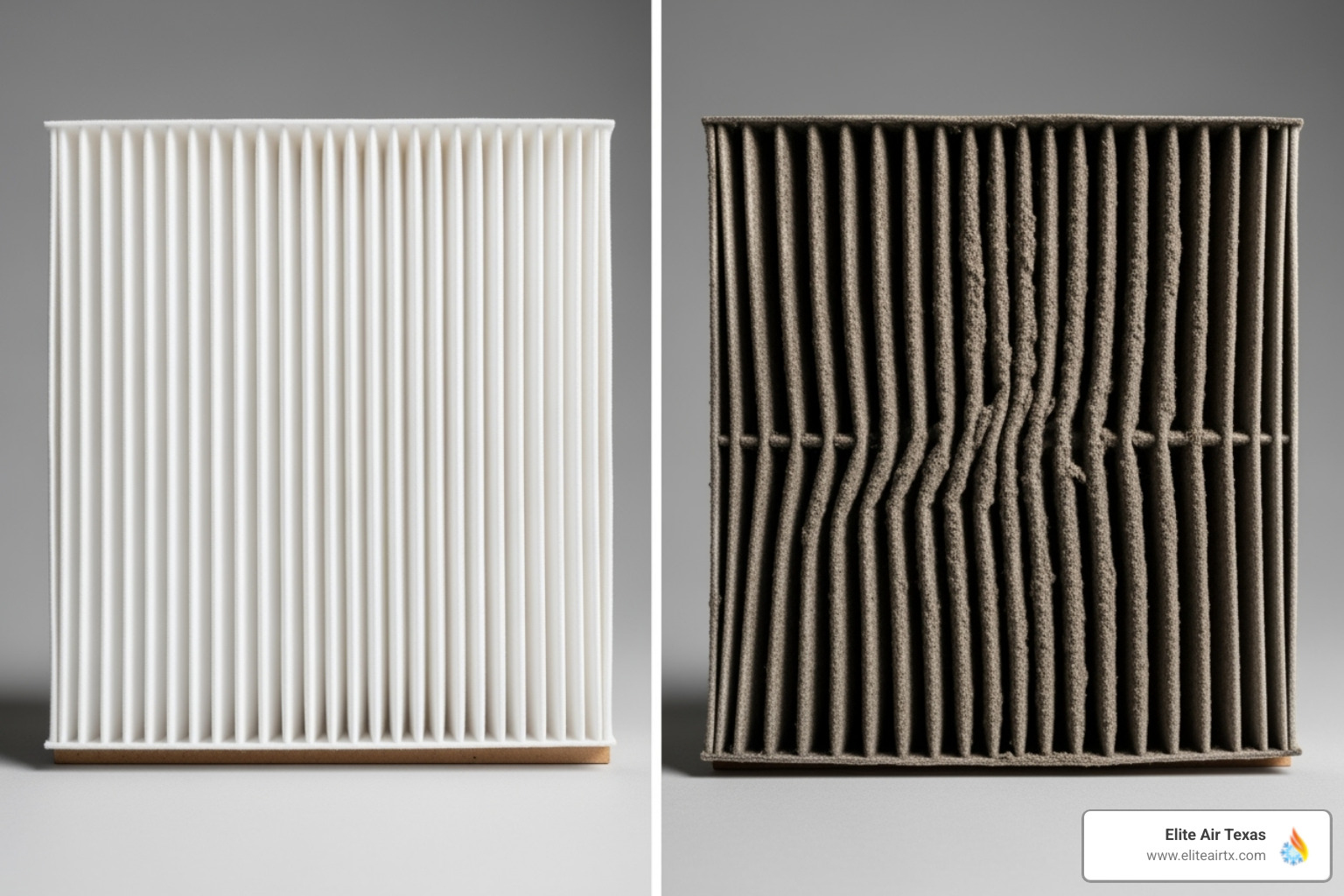 clean and dirty air filter - ac not cooling