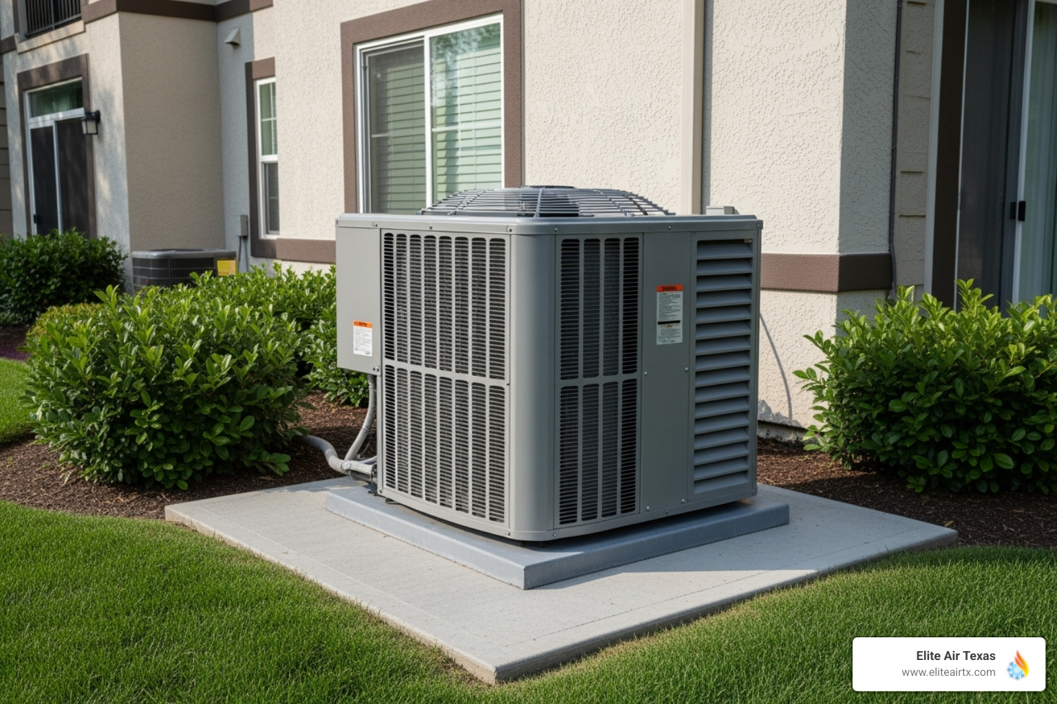 clean outdoor condenser unit with clear space - ac not cooling
