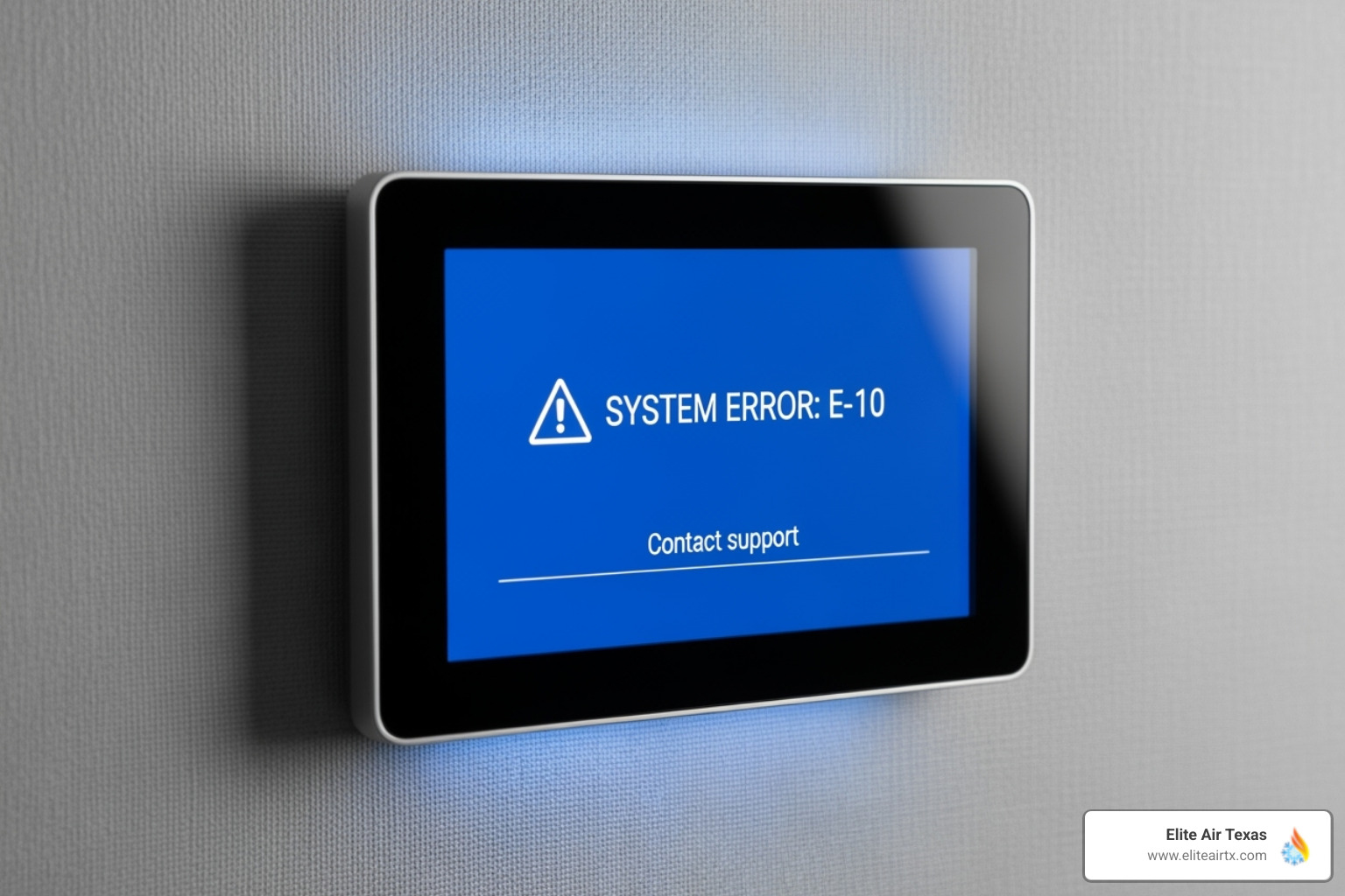 thermostat showing error message - Heating system check