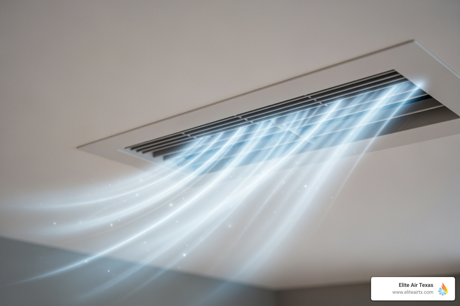 clean air flowing through a home vent - heating ac company