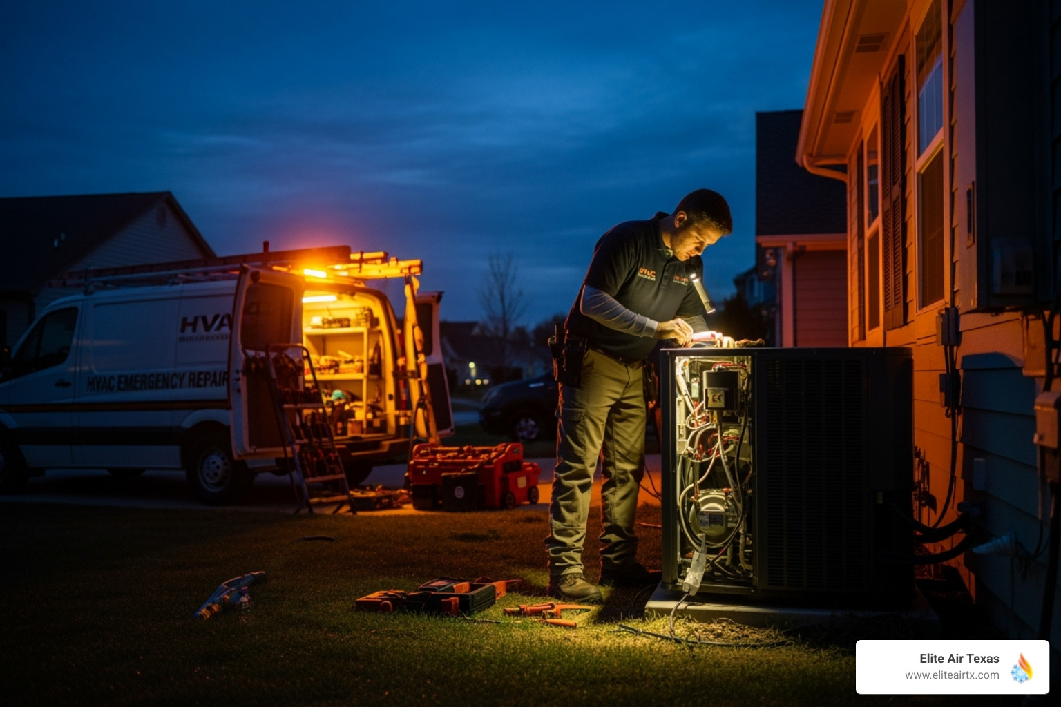 technician explaining repair options to a homeowner - hvac emergency repair near me