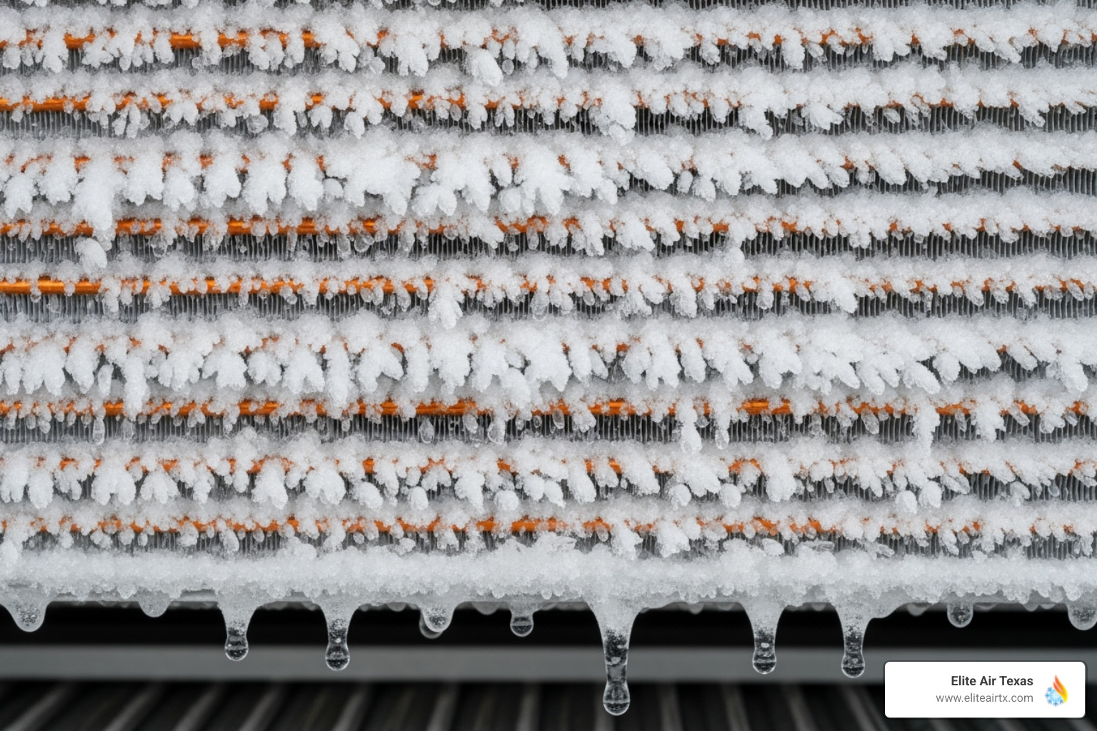frozen HVAC evaporator coil - air filter replacement plano tx