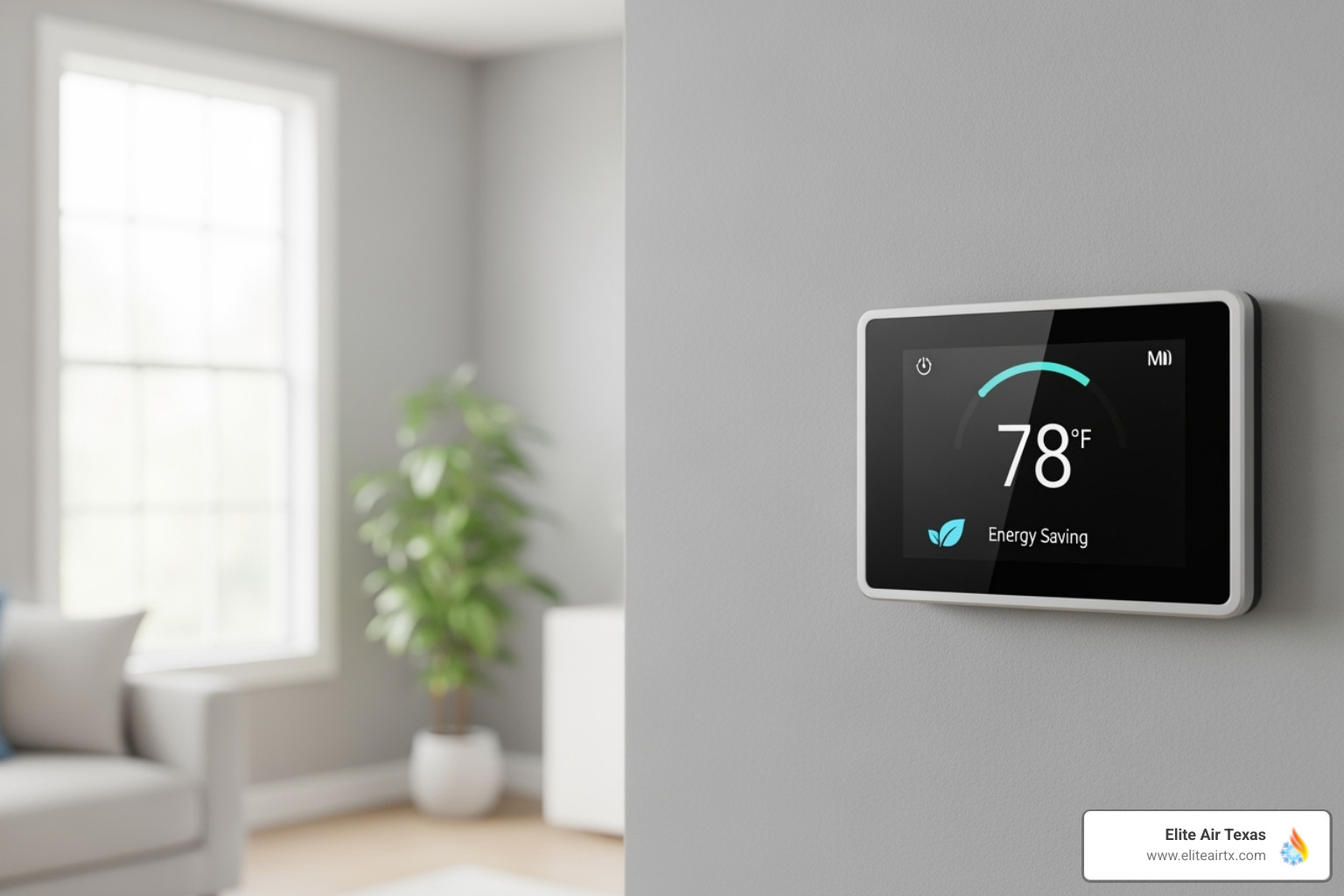 a smart thermostat displaying an energy-saving temperature setting - air duct sealing plano tx a smart thermostat displaying an energy-saving temperature setting - air duct sealing plano tx