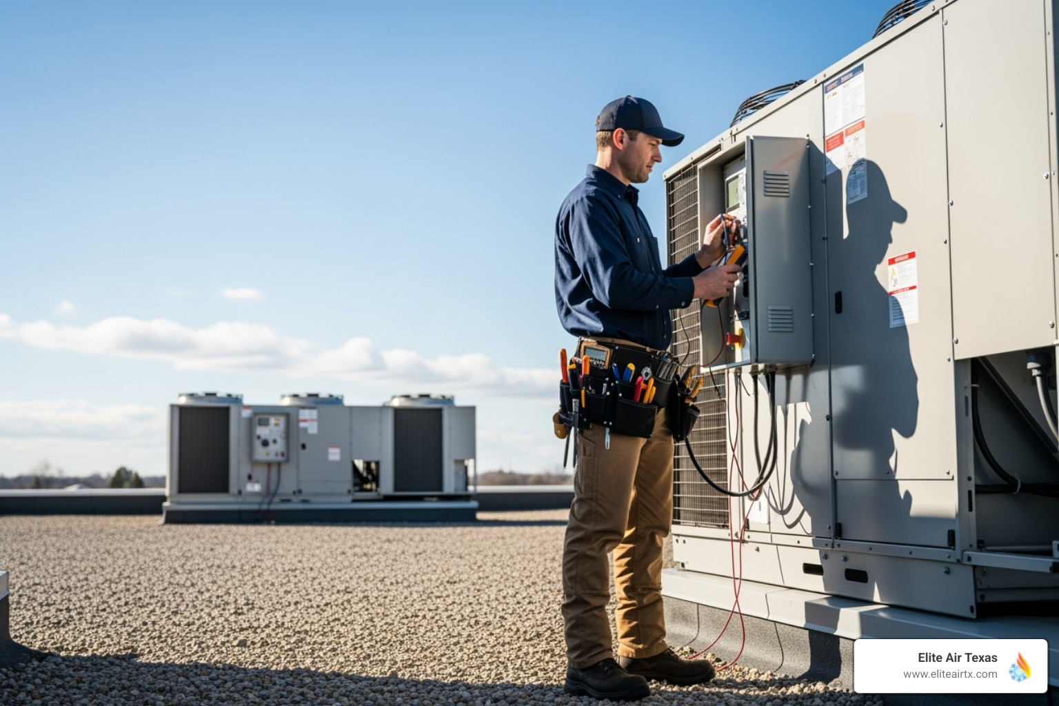 technician working on a rooftop commercial HVAC unit - commercial hvac repair frisco tx technician working on a rooftop commercial HVAC unit - commercial hvac repair frisco tx