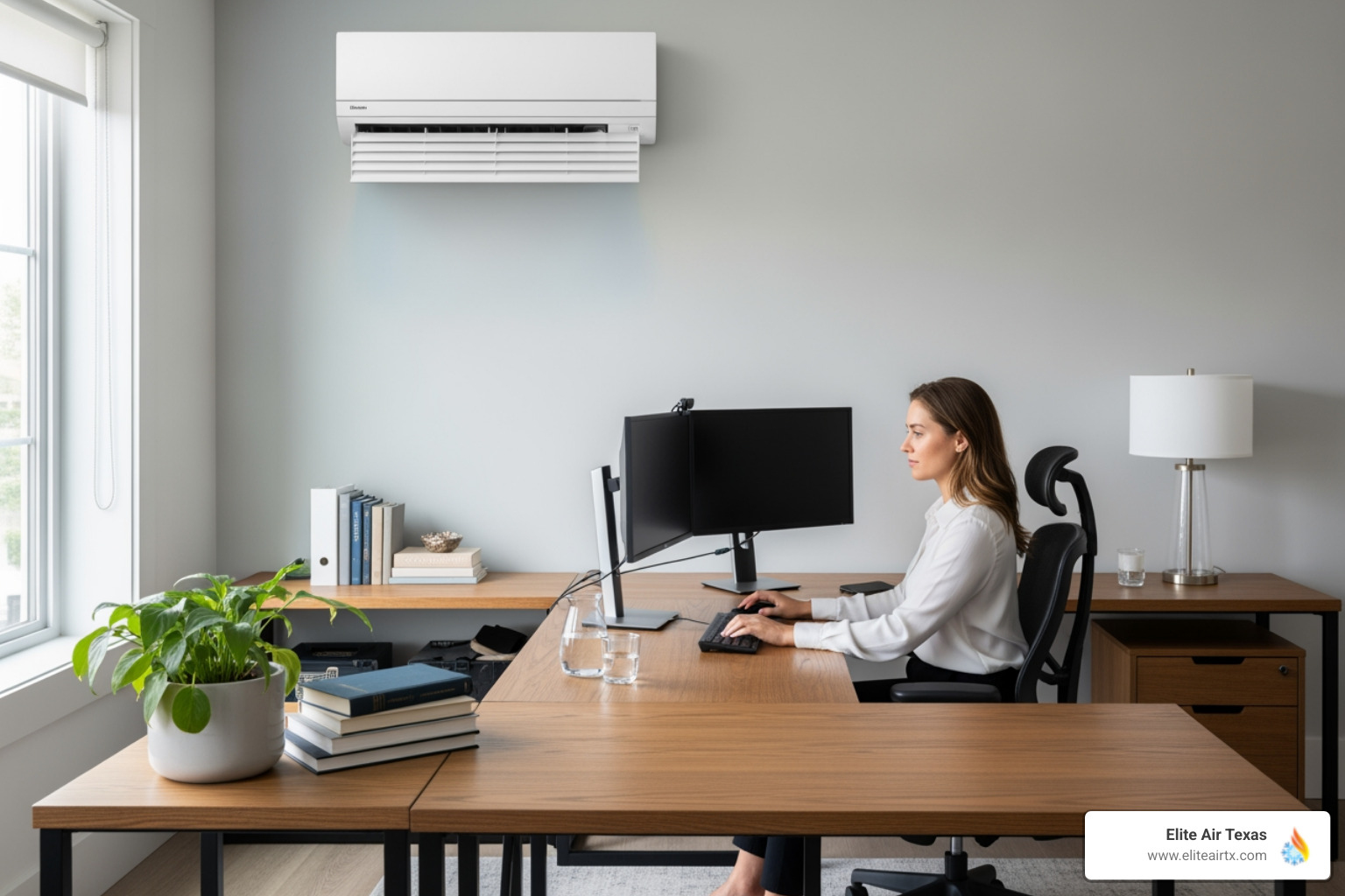 home office with ductless unit - ductless heat pump celina