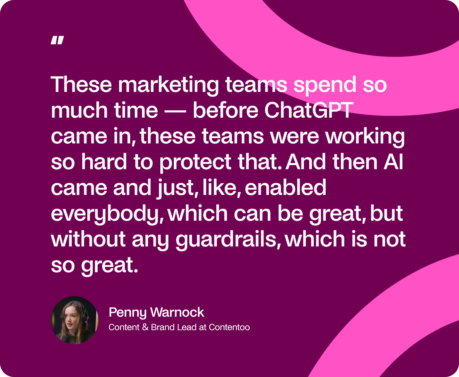 penny warnock permission to rant quote on ai guardrails marketing
