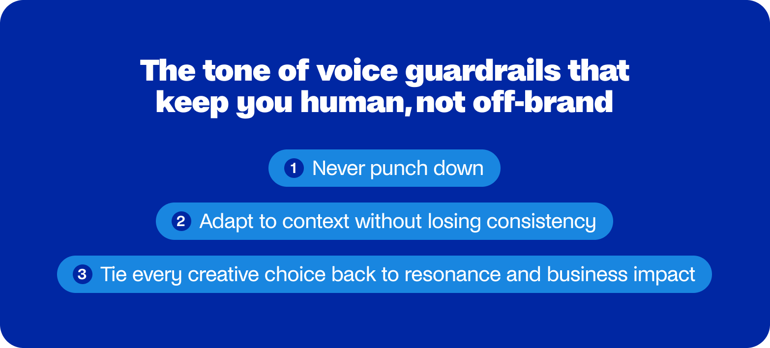 tone of voice guardrails to remain on-brand