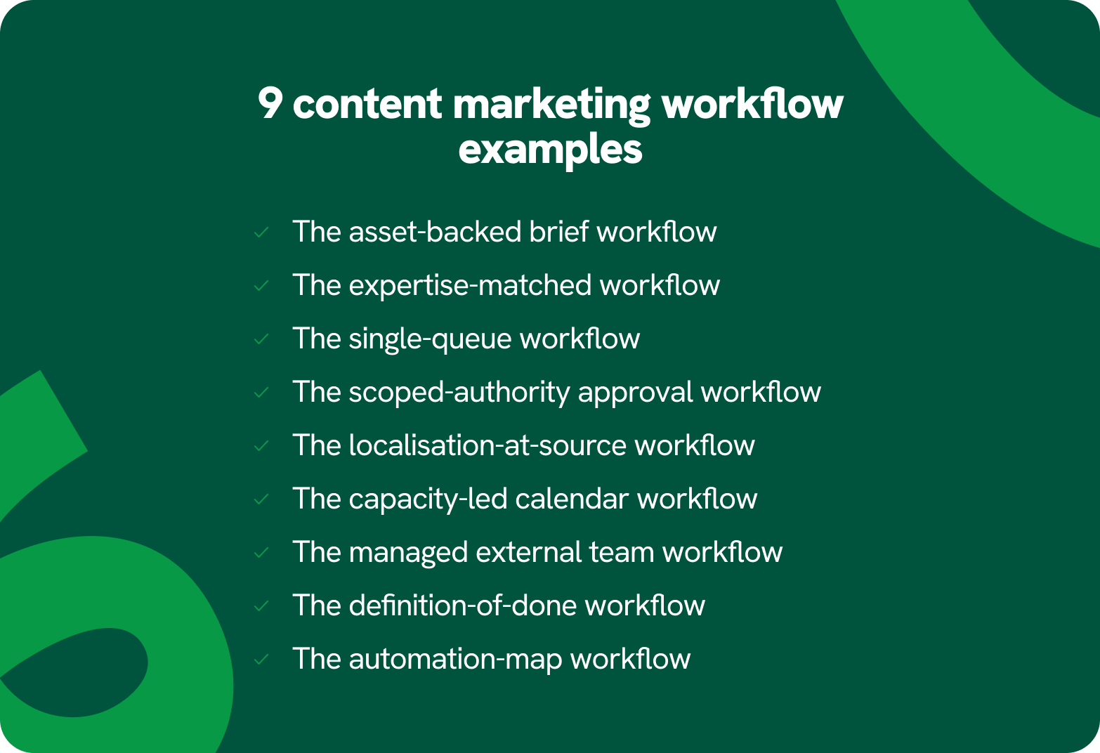Nine content marketing workflow examples, from asset-backed brief to automation map