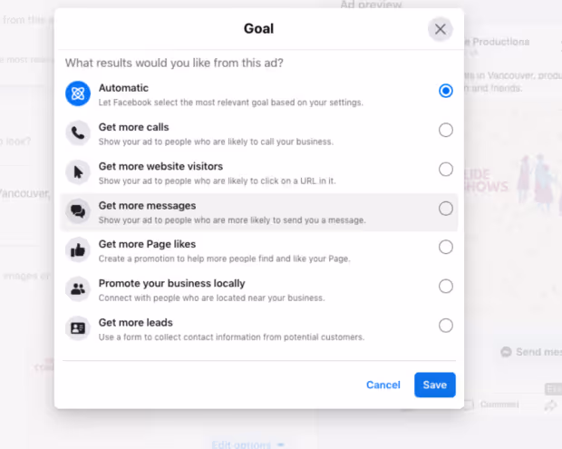 what do you want from this facebook meta ad?