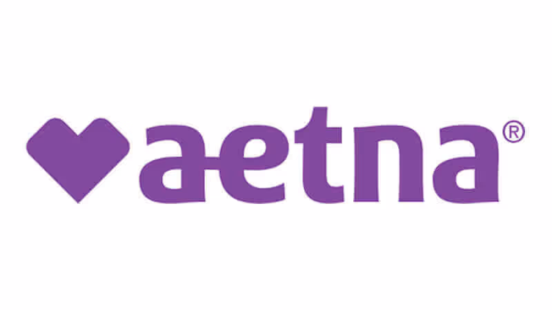Aetna logo with purple heart symbol and registered trademark