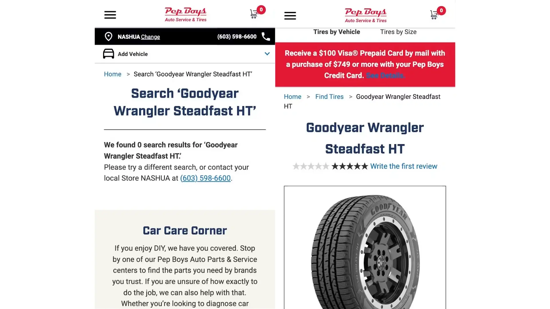 Example of semantic search for ecommerce.