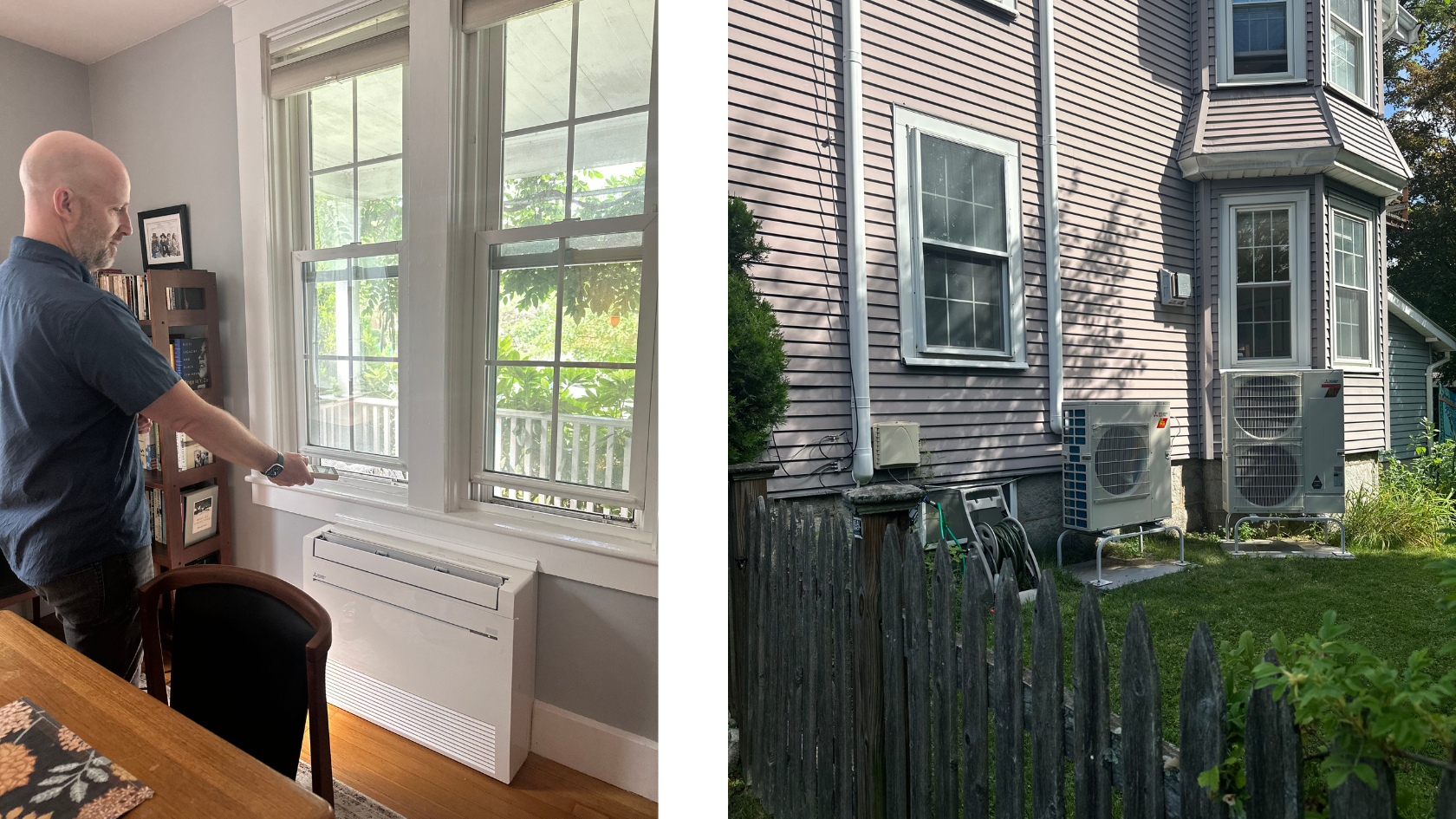 Homeowner who has a heat pump turning on their HVAC system. 