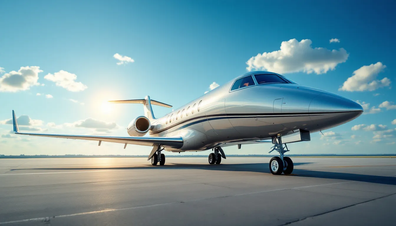 The image showcases a luxurious private jet featuring a lavish interior with four private guest rooms, a dining area, and a spacious lounge, epitomizing the ultimate luxury in private jet ownership. The aircraft, equipped for long haul flights, is designed for comfort and style, reflecting the hefty price tag associated with the most expensive private jets in the world.