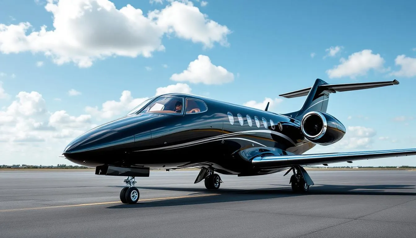 A light jet representing efficient and agile travel solutions.
