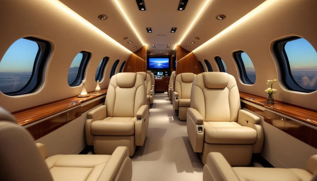 An executive liner showcasing ultimate luxury in the sky.
