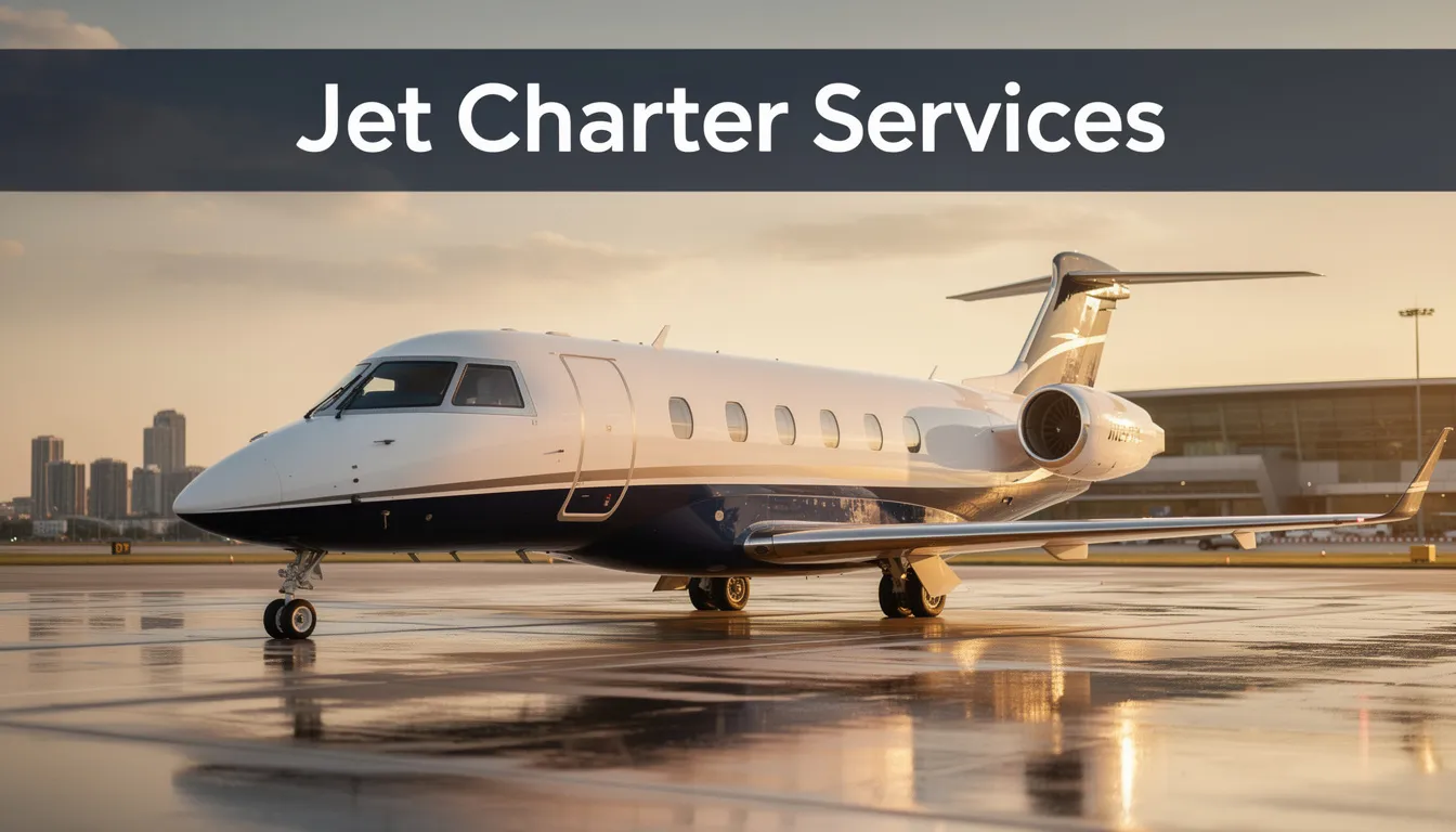 The image depicts a sleek private jet ready for takeoff at a busy airport, symbolizing luxury private jet charter services in Shanghai. This scene highlights the convenience of private flights for business executives and tourists looking to explore popular destinations across mainland China and Southeast Asia.