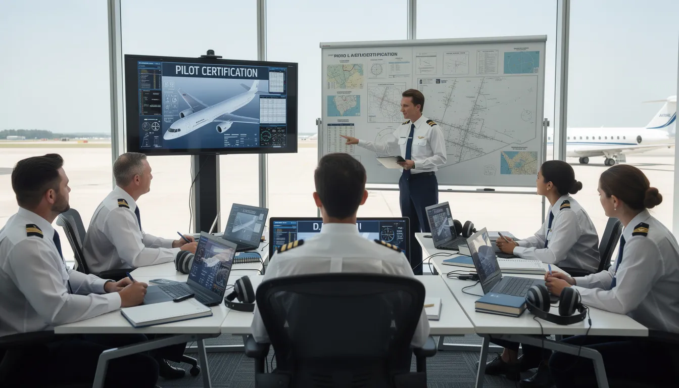 The image depicts a pilot holding a certification document, symbolizing the journey through aviation history and the importance of training for operating aircraft. This certification is essential for aspiring pilots interested in flying affordable planes, such as Cessna or Piper PA models, known for their easy handling and great visibility.