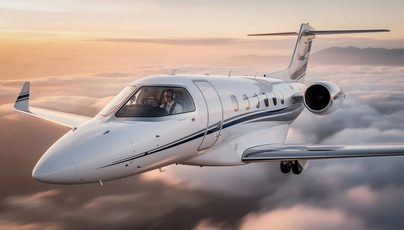 The image showcases a sleek Cirrus Vision Jet soaring through a clear blue sky, representing the world of single-pilot jets. This private jet exemplifies the growing trend of affordable aircraft ownership, allowing private pilots to fly with efficiency and style while managing operational costs.