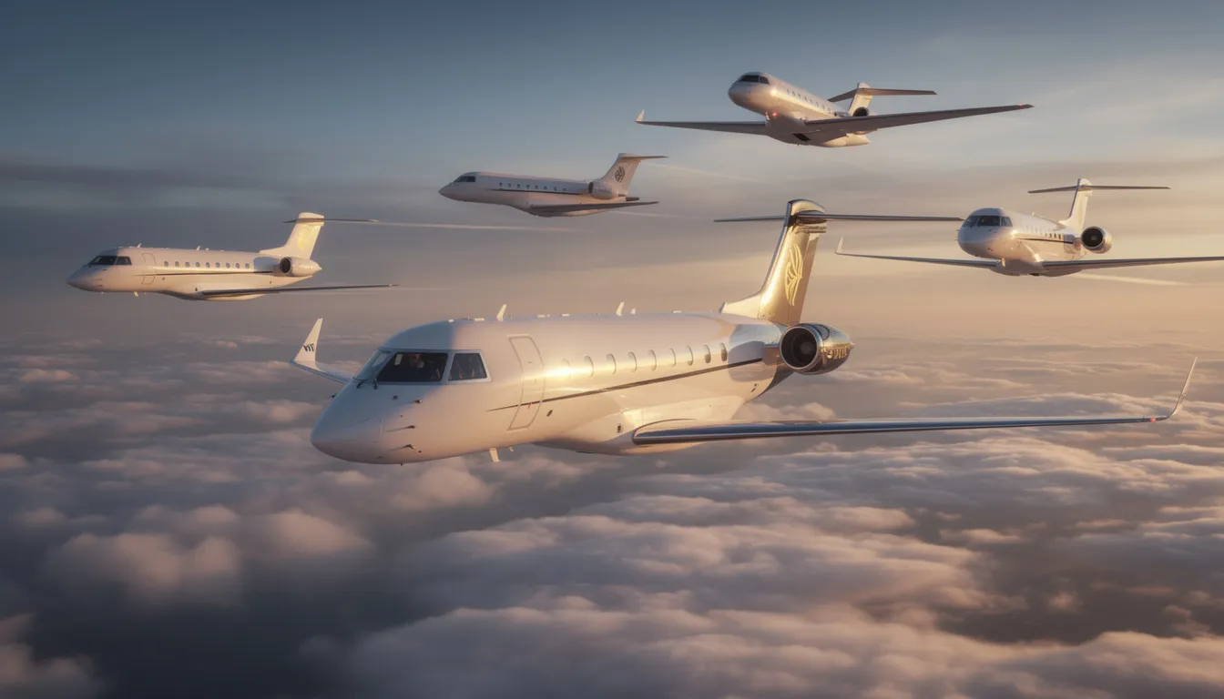 The image depicts a sleek light jet soaring through a clear blue sky, showcasing the elegance of small aircraft designed for personal recreation and business purposes. It highlights the various aspects of aircraft ownership, including initial purchase price, ongoing costs like maintenance and fuel, and the importance of regular training for pilots.