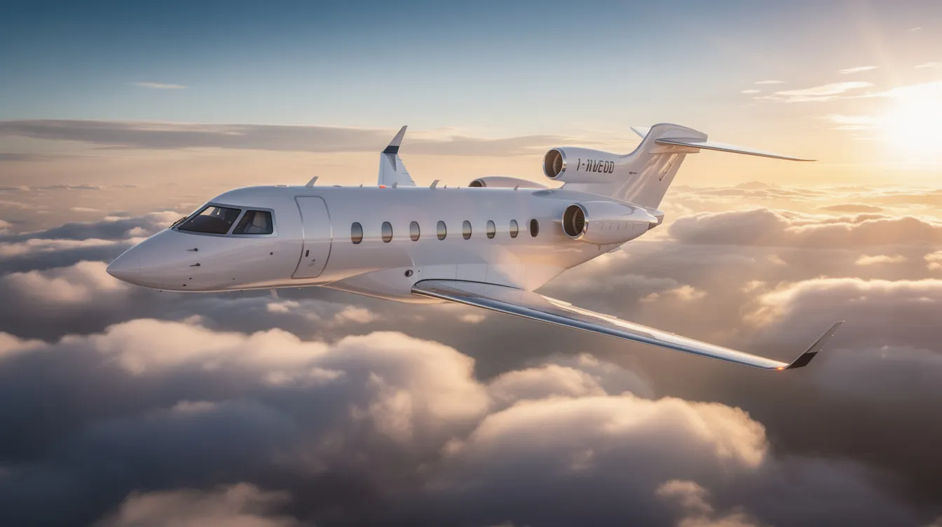 The image depicts a sleek private jet parked at a luxurious private terminal, surrounded by world-class facilities at Singapore Changi Airport. This scene highlights the allure of private aviation for business and leisure travelers, with the iconic Marina Bay Sands visible in the background.