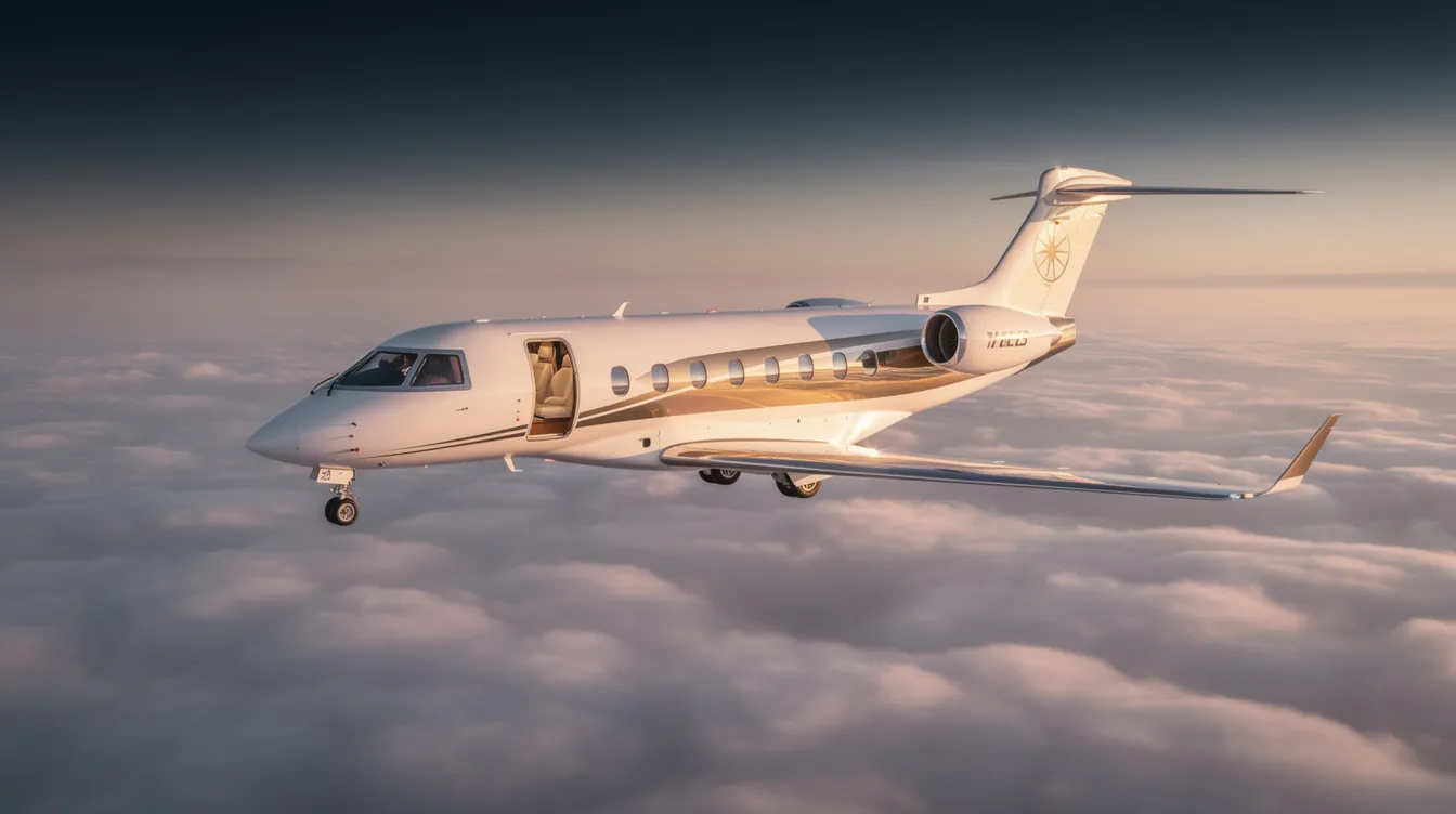 The image depicts a luxurious private jet parked at Kona International Airport, ready to take travelers on an exclusive charter flight to the stunning Hawaiian Islands. The backdrop features lush greenery and hints of the active volcanoes that characterize the Big Island, showcasing the allure of private aviation for those seeking a getaway to paradise.