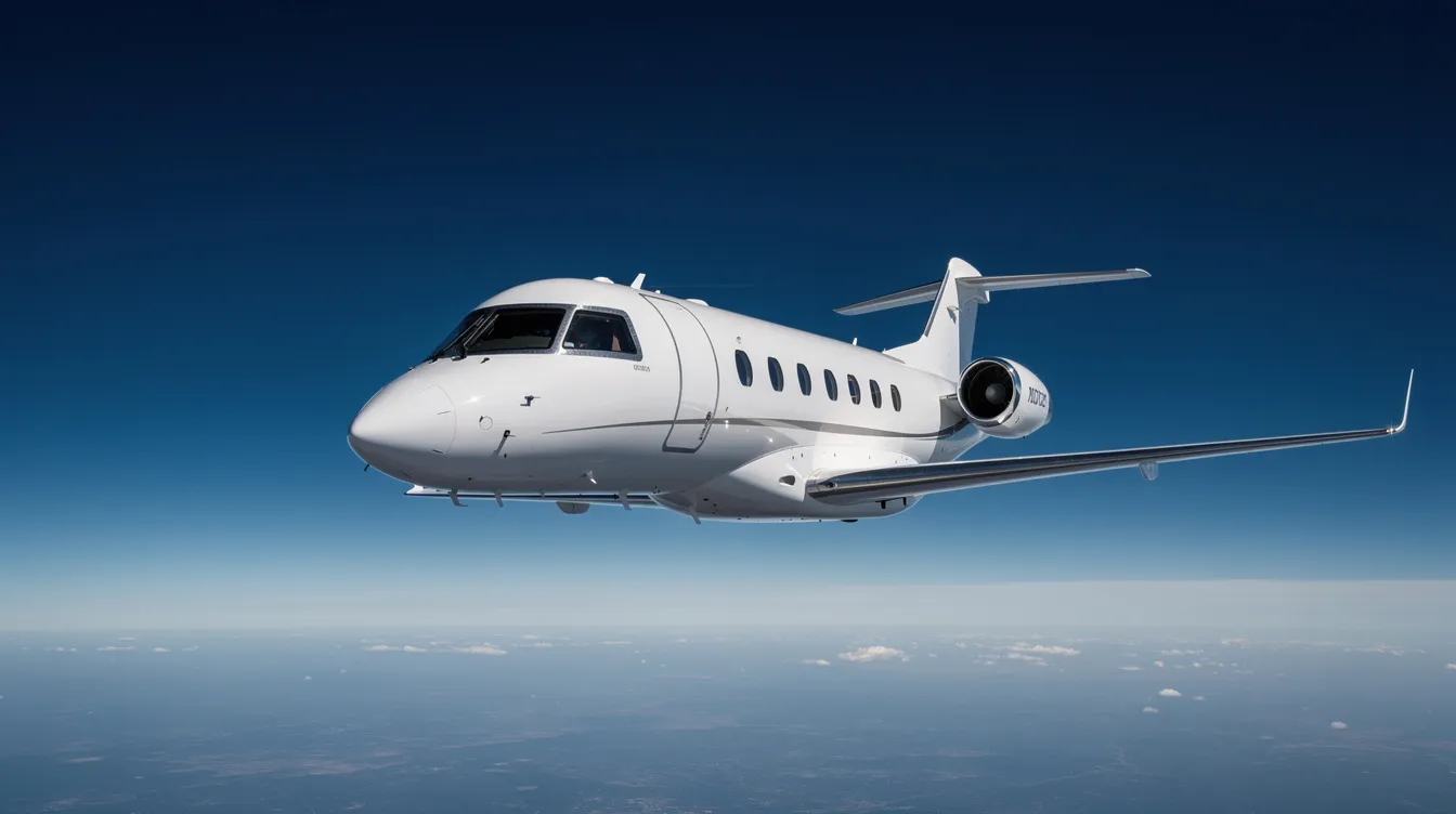 A sleek white Cessna Citation business jet soars through a deep blue sky at high altitude, showcasing its impressive design and capabilities as part of the Cessna Citation family of private jets. The aircraft exemplifies the elegance and performance associated with light jets in the business aviation market.