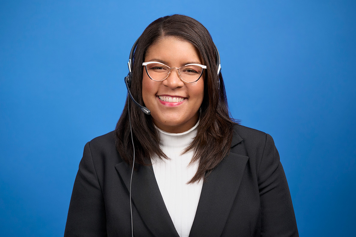 A Martti interpreter with a blue background