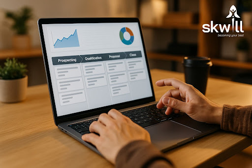 Skwill sales coaching software dashborad 