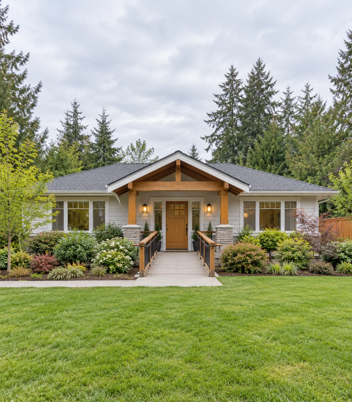 Washington adult family home with a wheelchair ramp