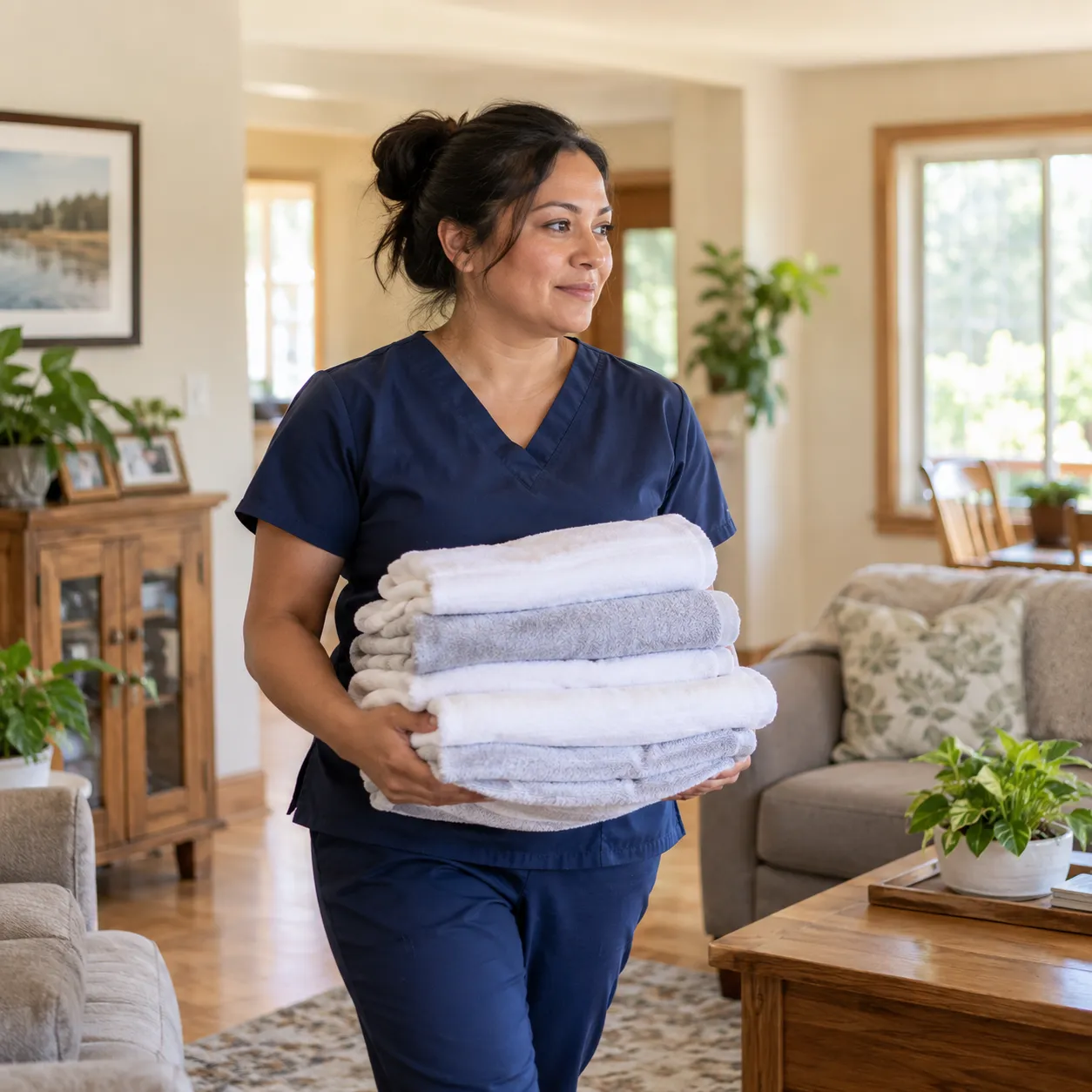 Caregiver at work in a Washington adult family home