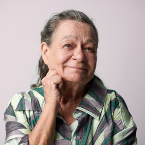 elderly woman smiling
