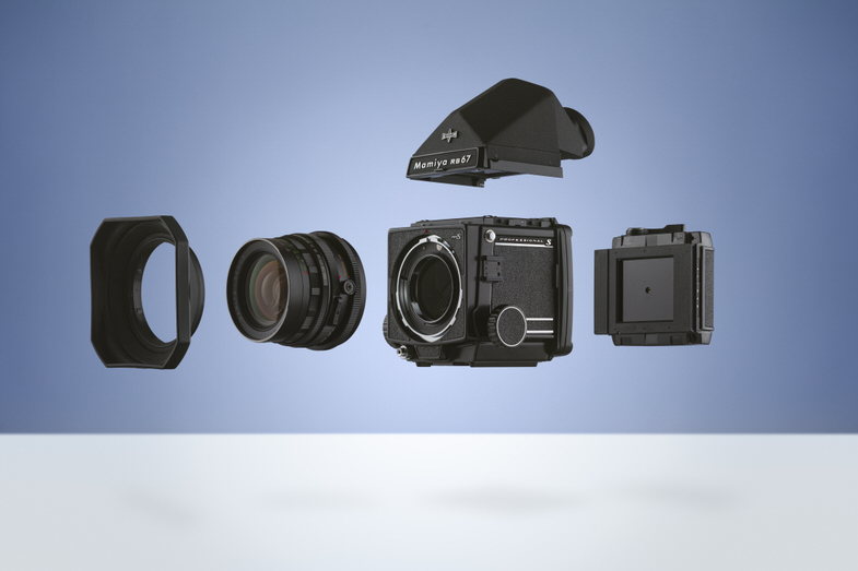 Ethan Zargo product photography, Mamiya RB67 camera parts, Vancouver BC