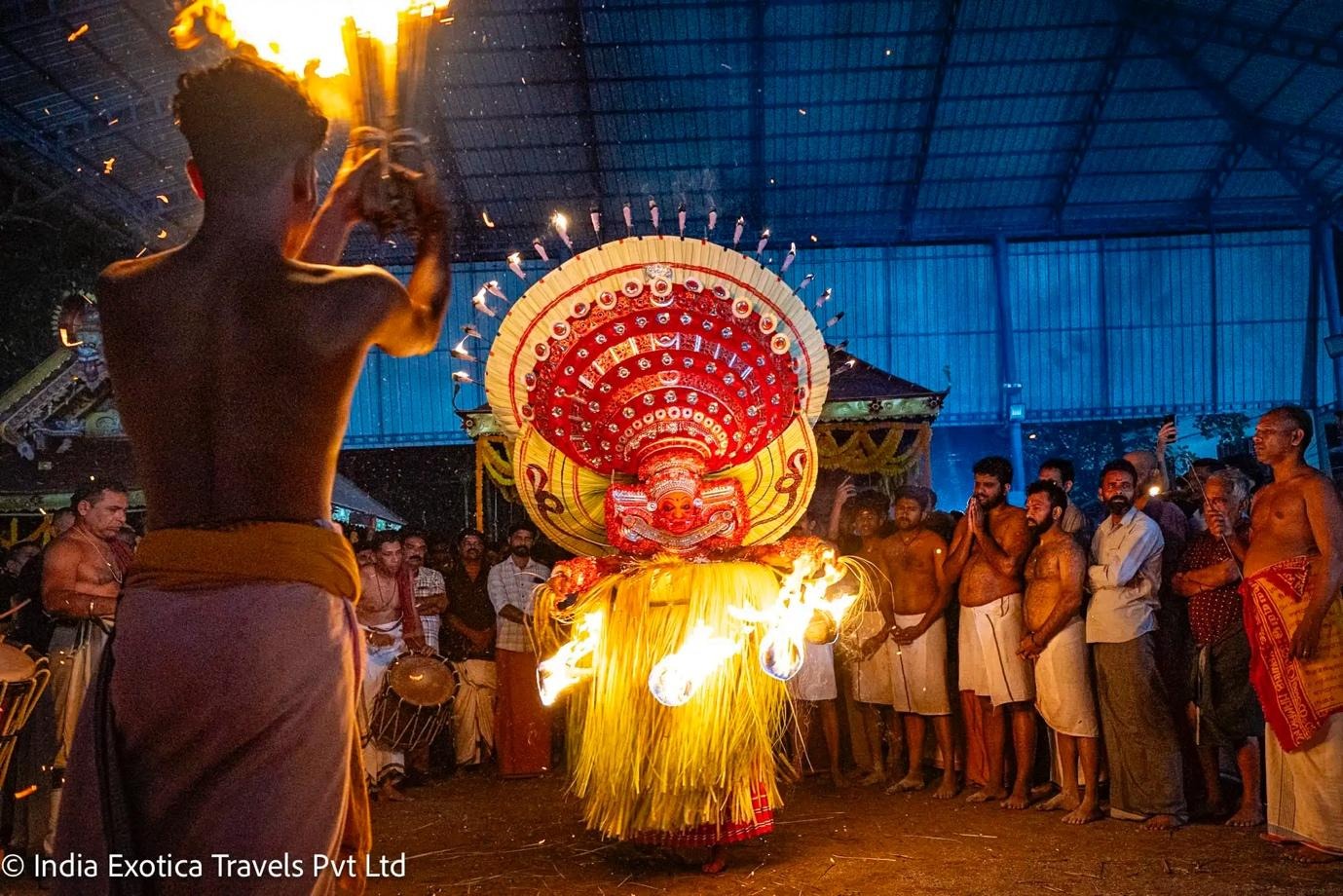 A person holding a large fire maskAI-generated content may be incorrect.