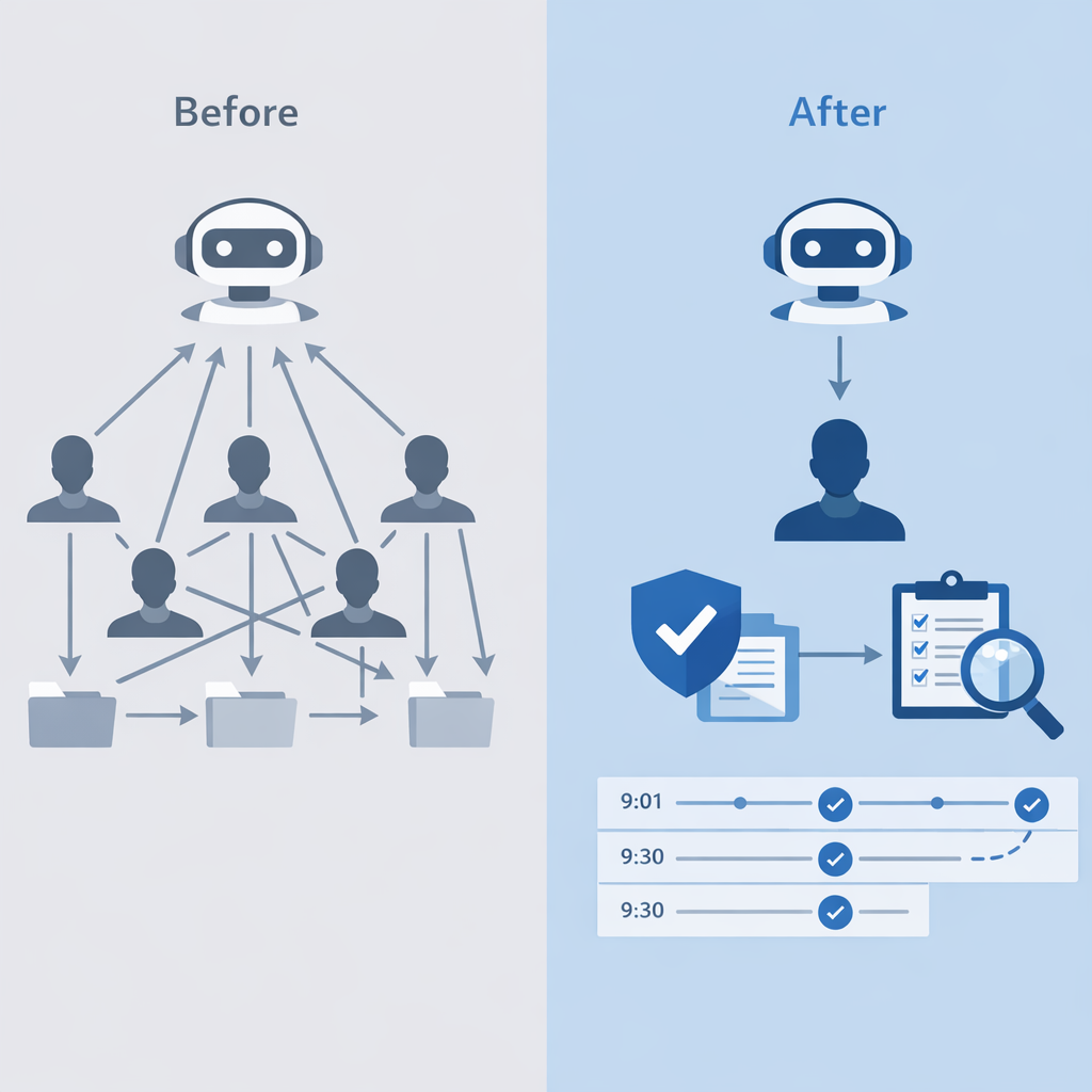 Full audit trails and least-privilege delegation for compliant AI agent operations