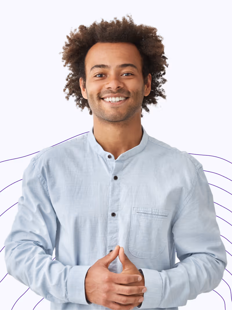 an image of a happy team member