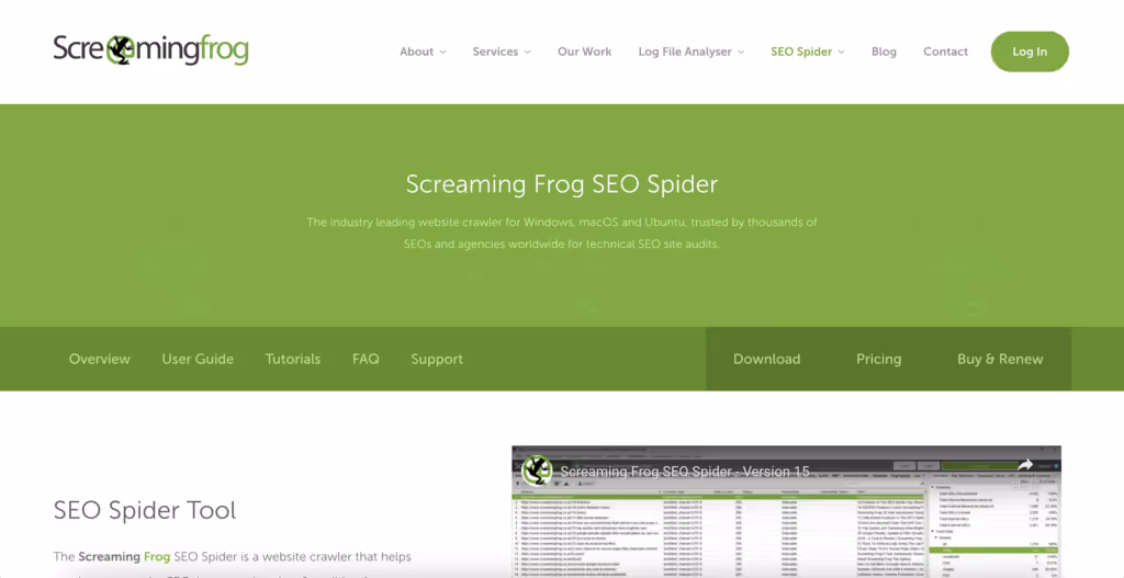 Screaming Frog SEO Spider Tool Overview
