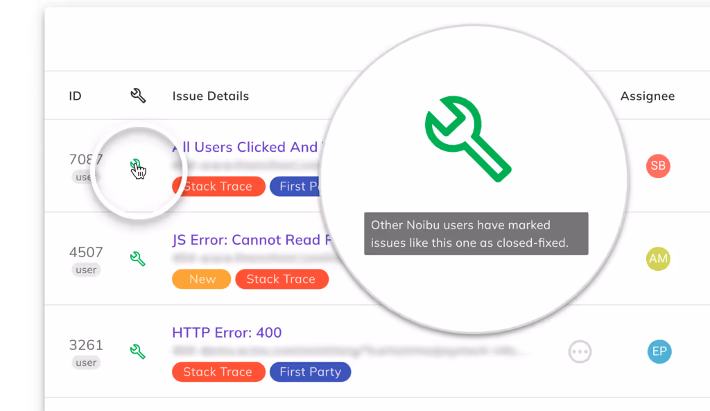 resolvability label on ecommerce error dashboard