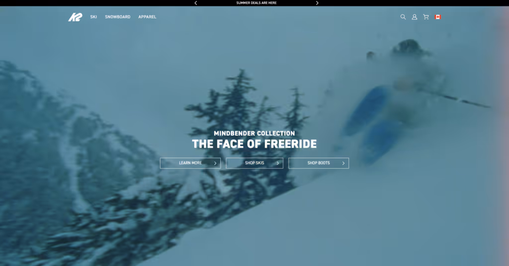 K2 sports headless commerce site