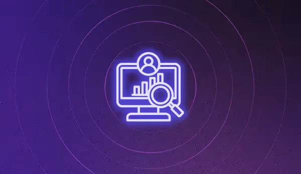 Icon of a computer using a monitoring tool