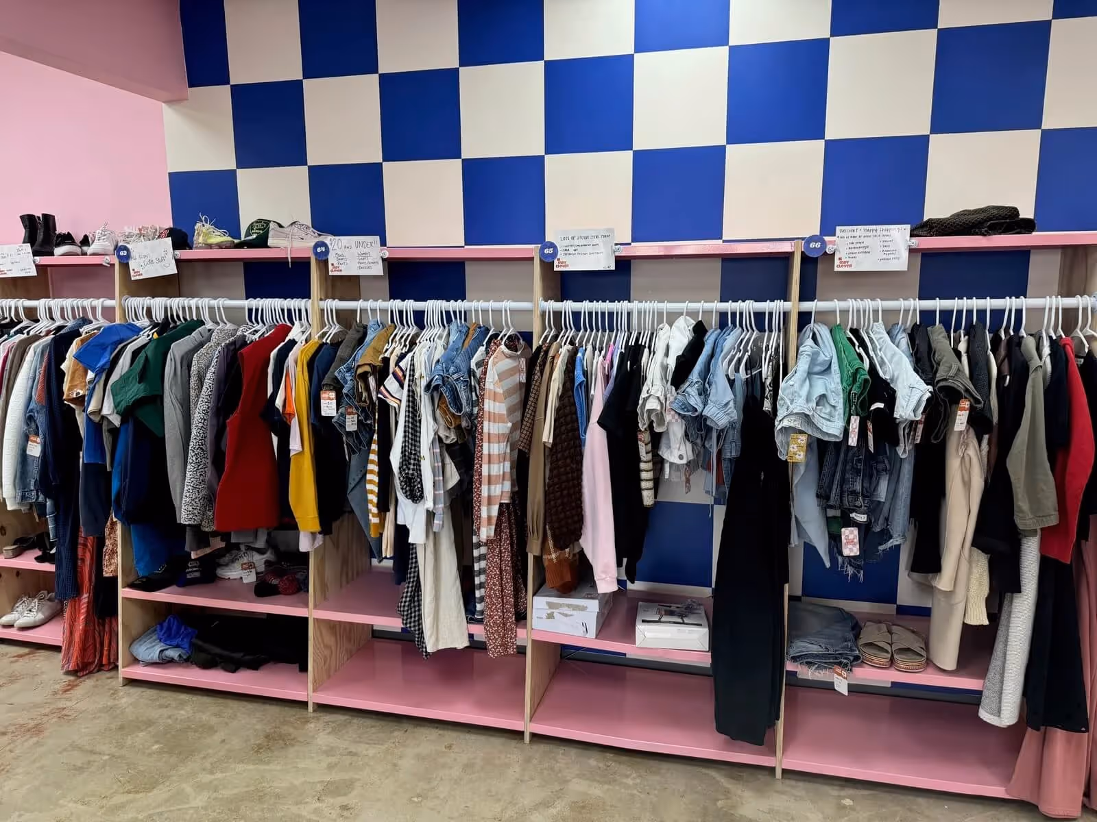 Our booths of items with brand names at low prices