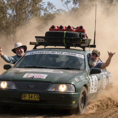 Old mates on the loose team photo