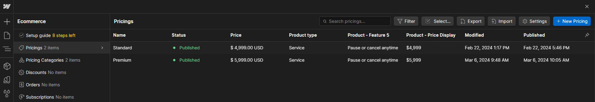 Subscription X - Webflow Template And UI Kit Ecommerce Collection