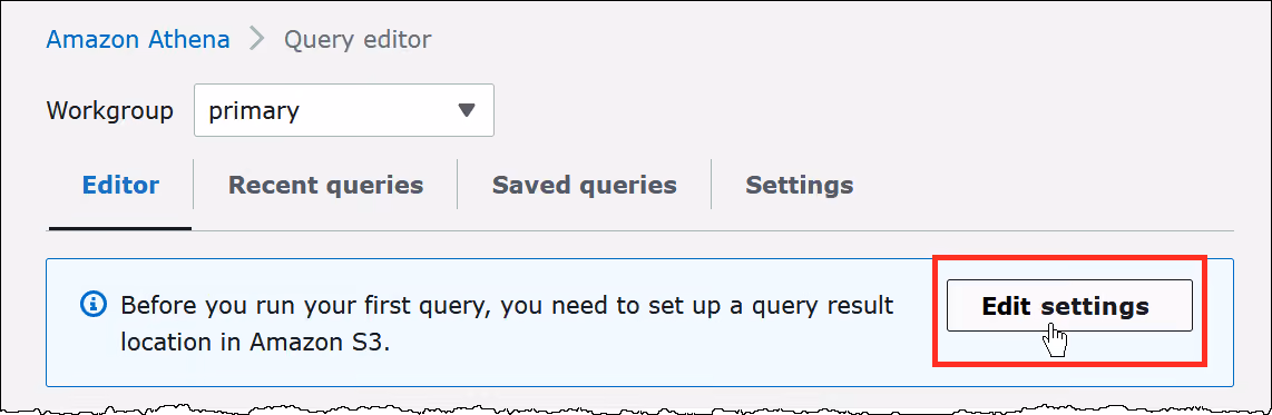 Access AWS Athena console